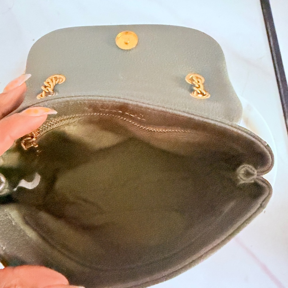 Glamaholic Olive Green Mini Pebble Flap Bag - Picture 4 of 4